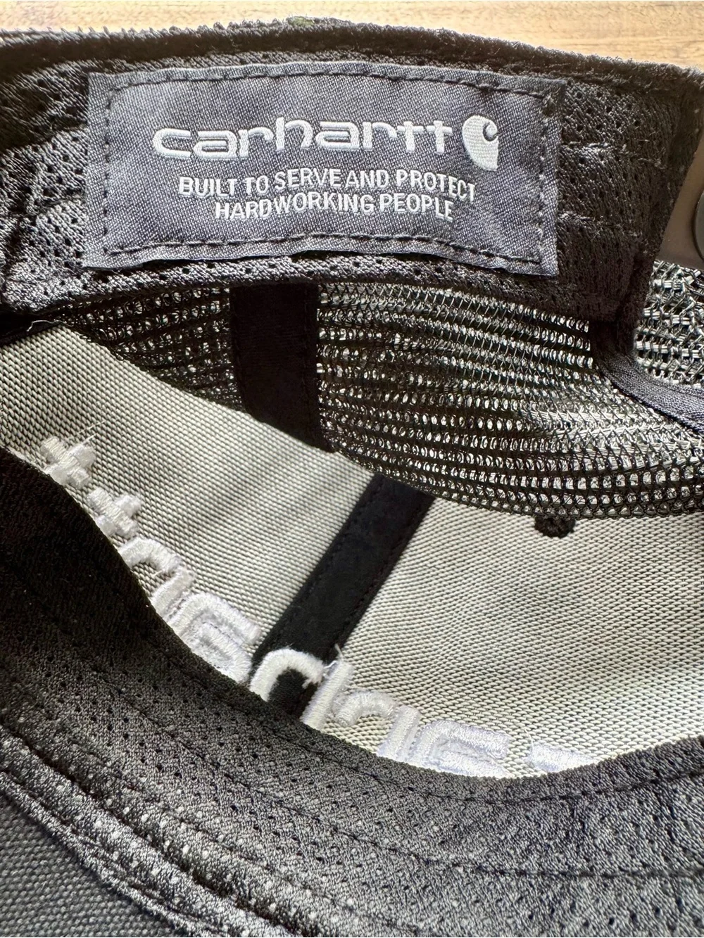 Carhartt Women's Canvas Mesh Back White Logo Cap